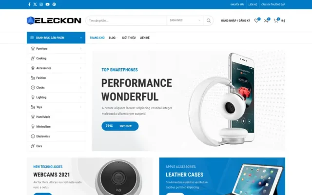 Mẫu web điện máy, điện tử 1