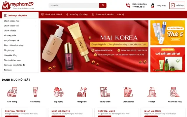 Mẫu web mỹ phẩm 29