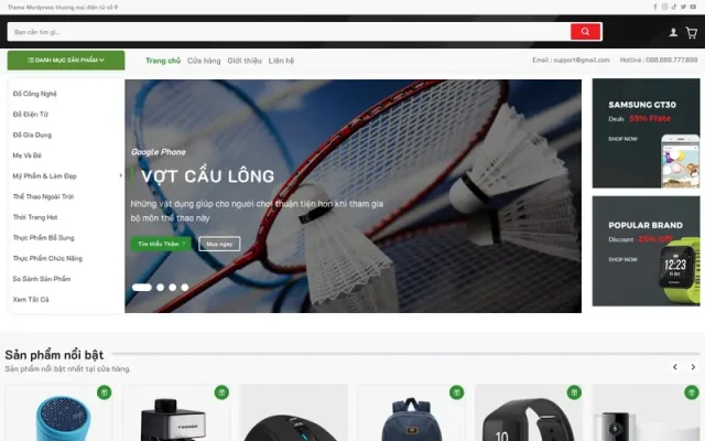 Mẫu web thương mại điện tử cao cấp 9