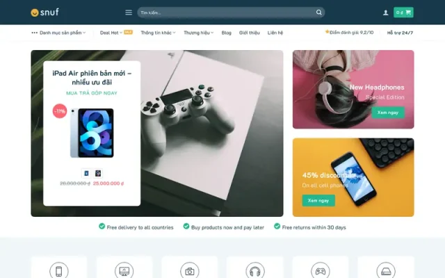 Mẫu web điện máy 8