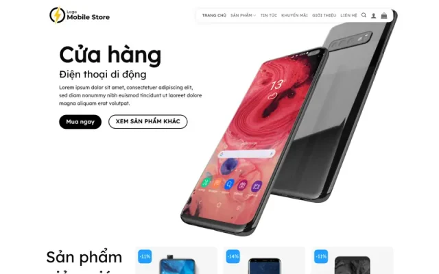 Mẫu web bán điện thoại 5