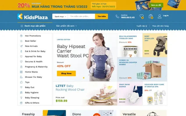 Mẫu web mẹ và bé 1