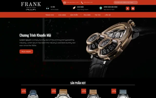 Mẫu web bán đồng hồ 2