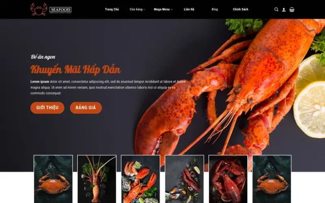 Mẫu web bán hải sản cao cấp 3