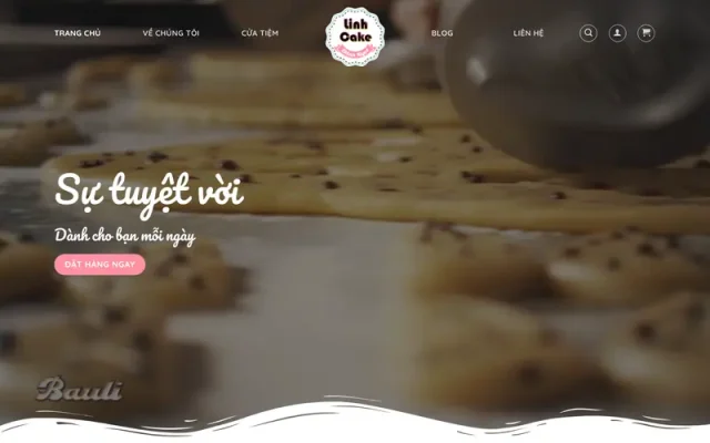 Mẫu web cửa hàng làm bánh kem, tiệm bánh