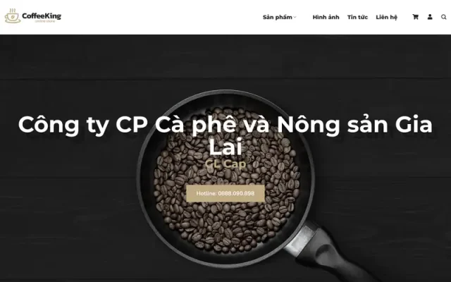 Mẫu web bán cà phê, nông sản 2