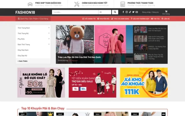 Mẫu web thời trang 18
