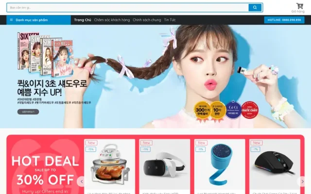 Mẫu web thương mại điện tử cao cấp 8