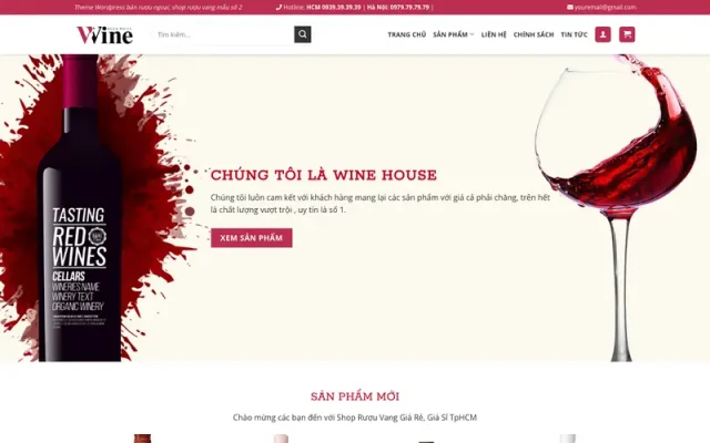 Mẫu web rượu ngoại rượu vang 2 – wine house