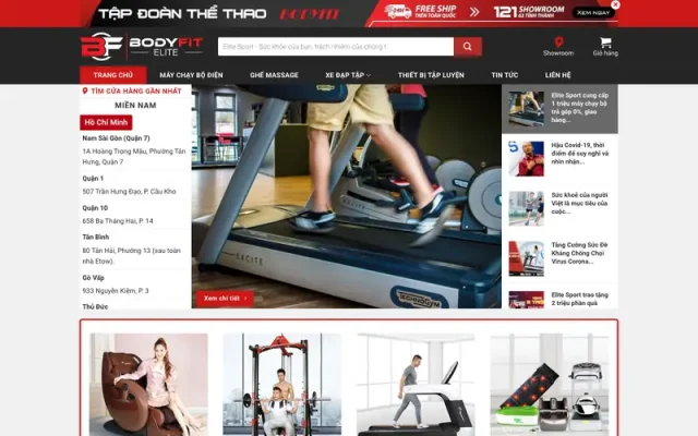 Mẫu web máy tập chạy, ghế massage, dụng cụ thể thao bodyfit
