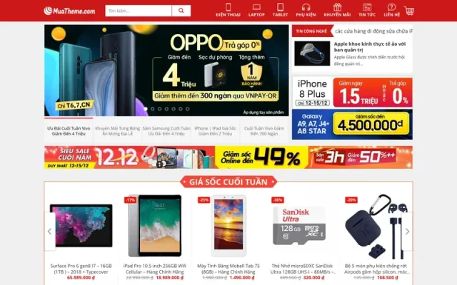 Mẫu web giống thế giới di động 2
