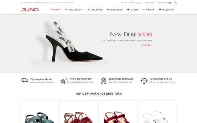 Mẫu web bán giày dép thời trang 3