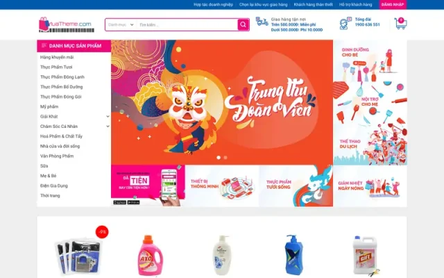Mẫu web market – thương mại điện tử