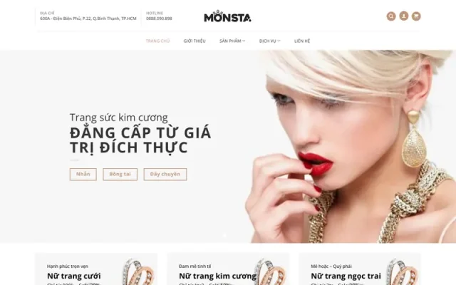 Mẫu web trang sức, nữ trang 3