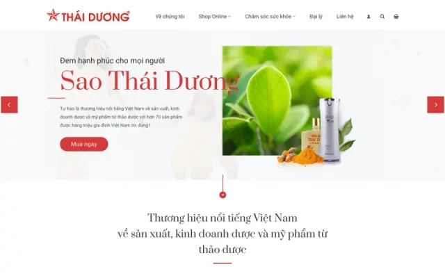 Mẫu web bán dược phẩm thảo dược