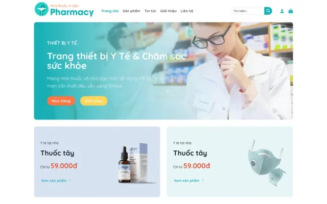 Mẫu web thiết bị y tế, chăm sóc sức khỏe 2