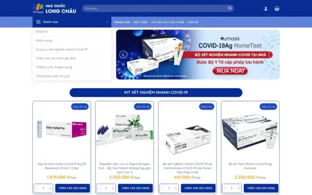 Mẫu web thiết bị y tế, chăm sóc sức khỏe