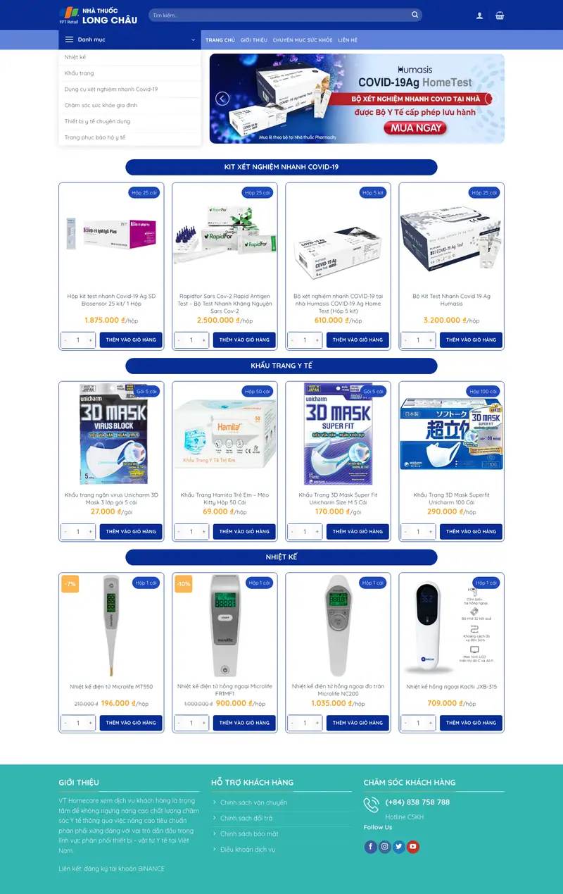 Mẫu web thiết bị y tế, chăm sóc sức khỏe – màn hình 1