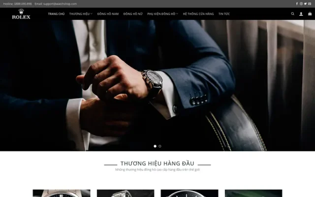 Mẫu web bán đồng hồ tuyệt vời