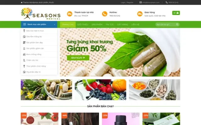 Mẫu web dược phẩm