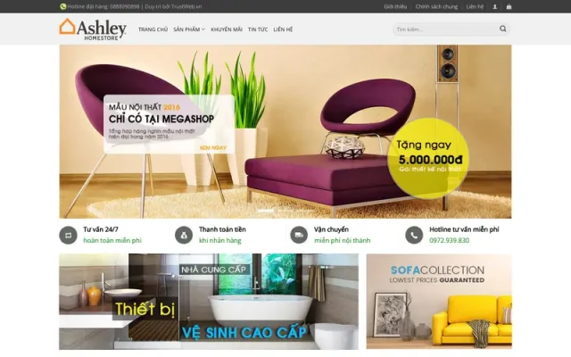 Mẫu web nội thất +