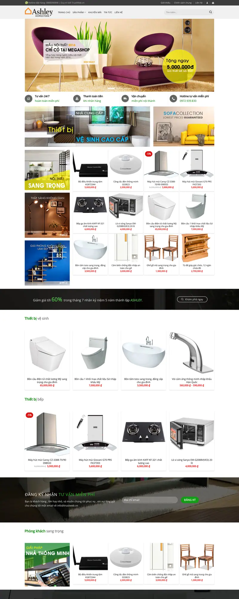 Mẫu web nội thất +
