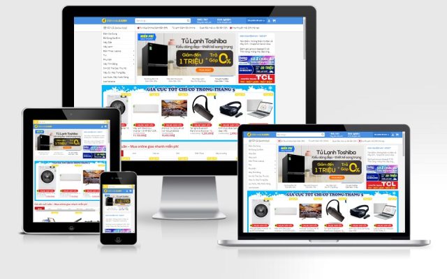 Mẫu web giống điện máy xanh – , chuyên nghiệp