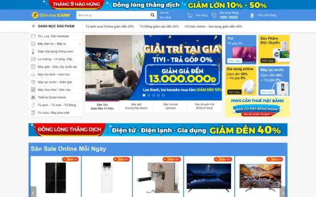 Mẫu web điện máy dt201