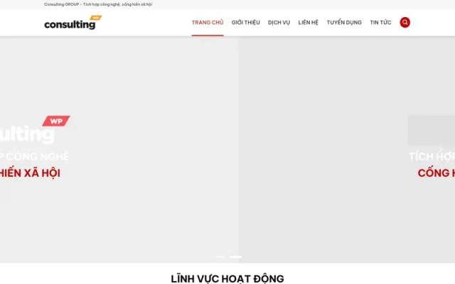 Mẫu web công ty tư vấn giải pháp, tích hợp công nghệ