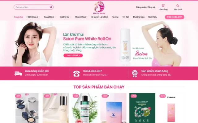 Mẫu web bán hàng mỹ phẩm 15