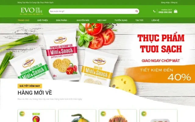 Mẫu web bán thực phẩm sạch 8