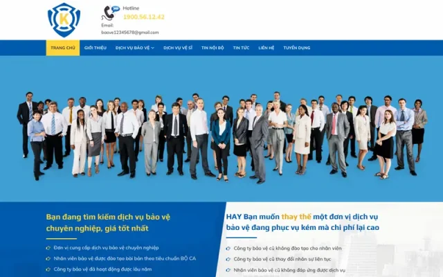 Mẫu web công ty bảo vệ, an ninh 3