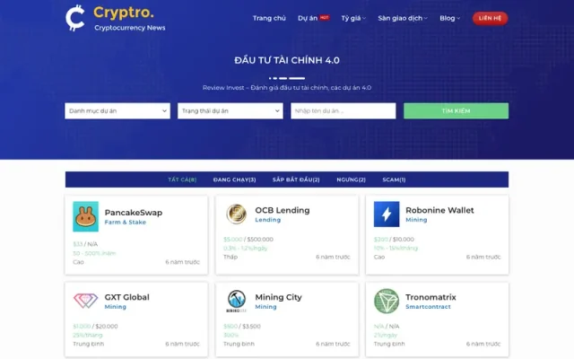 Mẫu web tiền ảo 1 – cryptocurrency