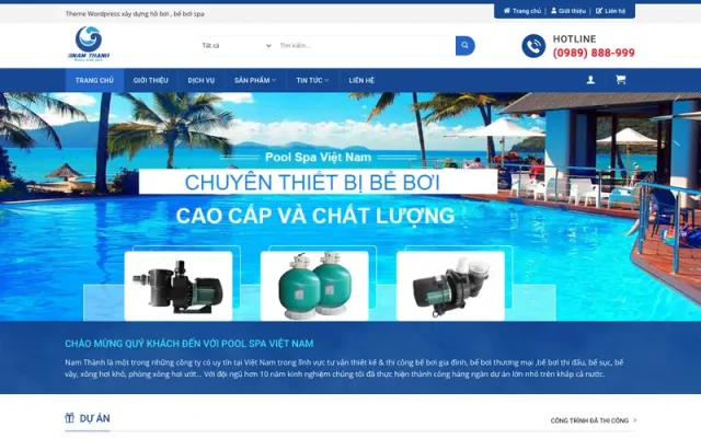Mẫu web thiết bị bể bơi hồ bơi – xây dựng 8