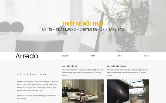 Mẫu web công ty nội thất 21