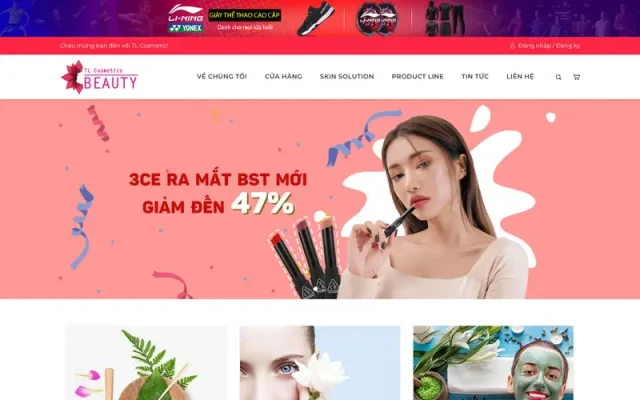 Mẫu web bán mỹ phẩm 23 – tl cosmetics
