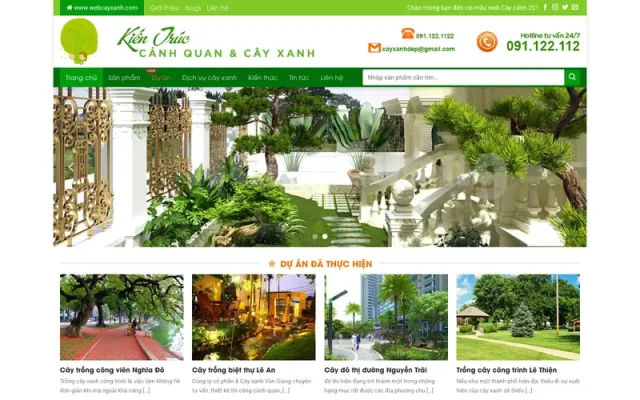 Mẫu web cảnh quan, cây trồng, cây cảnh M170