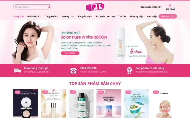 Mẫu web bán mỹ phẩm 19