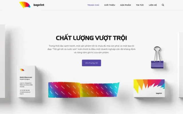 Mẫu web công ty dịch vụ in ấn 4