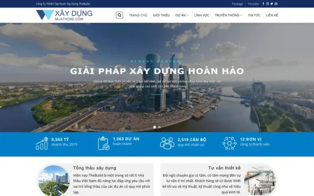 Mẫu web công ty xây dựng 7