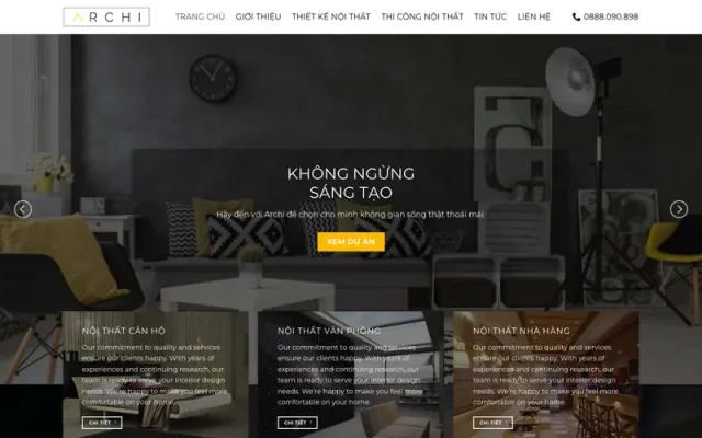 Mẫu web nội thất 13
