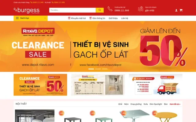 Mẫu web nội thất 12