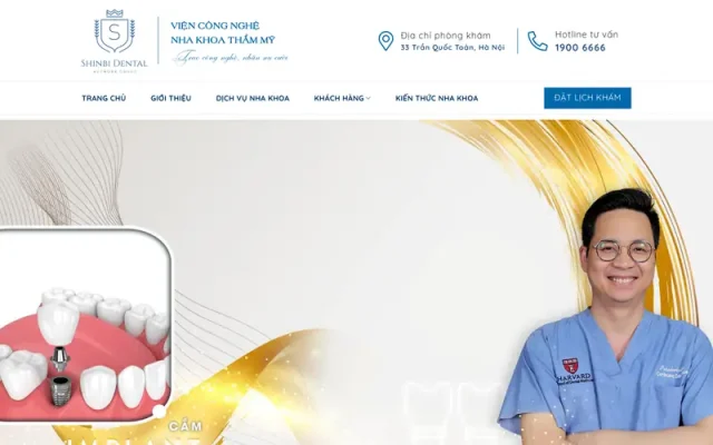 Mẫu web phòng khám nha khoa, nha sỹ 4