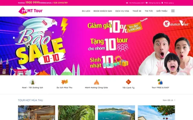 Mẫu web tour du lịch 4