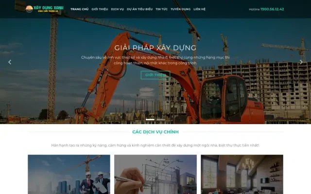 Mẫu web công ty xây dựng 4