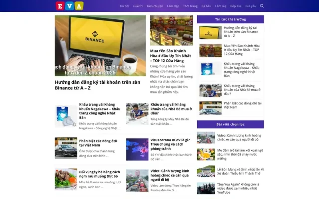 Mẫu web tin tức / blog 3