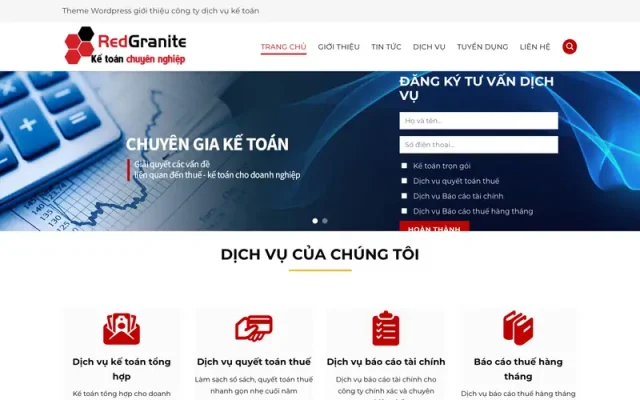 Mẫu web giới thiệu công ty dịch vụ kế toán 2