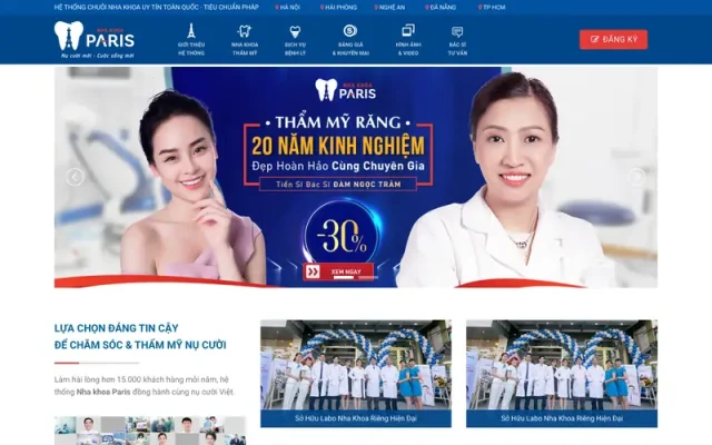 Mẫu web phòng khám nha khoa, nha sỹ 3