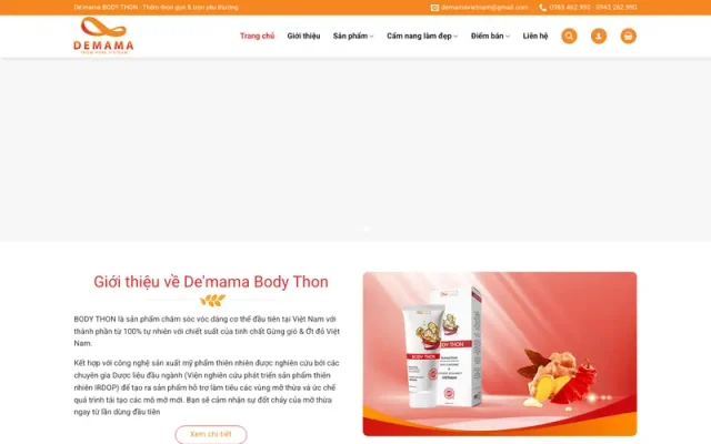 Mẫu web bán thực phẩm chức năng 3