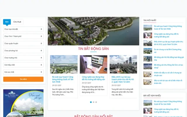 Mẫu web real homes – bất động sản chuyên nghiệp